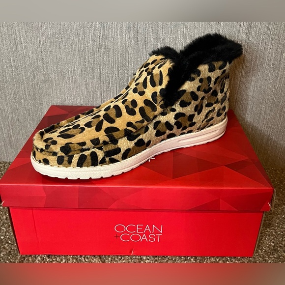 Ocean + Coast Ta Ta Booties Black Leopard size 9 - Picture 8 of 10